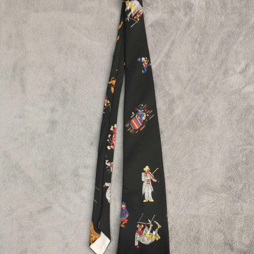 EUC Cabralli Collection 100% Polyester Men's Necktie w/ Clowns (RN# 20170)
